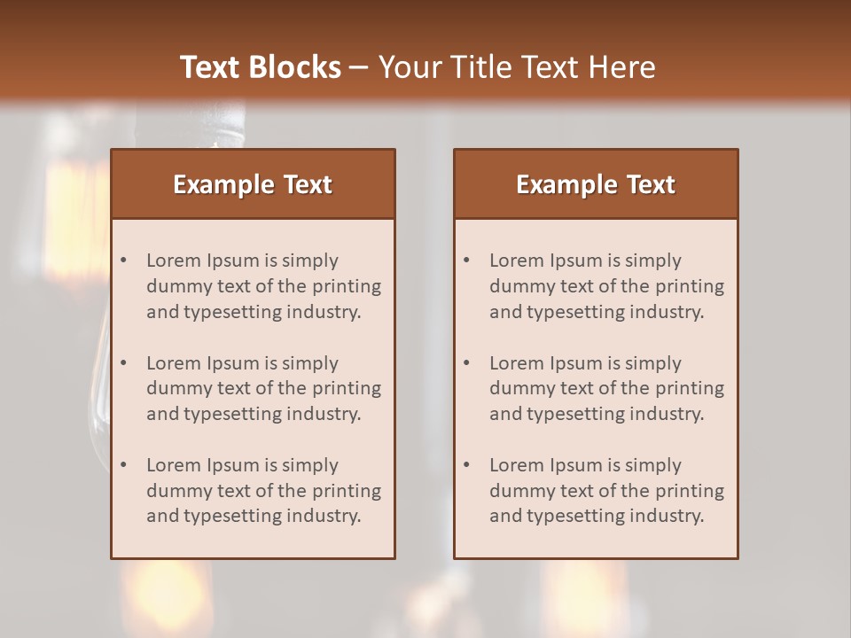 Decoration Beads Lamp PowerPoint Template