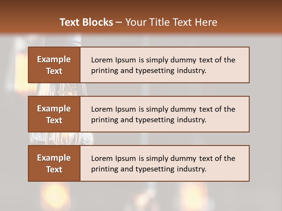 Decoration Beads Lamp PowerPoint Template