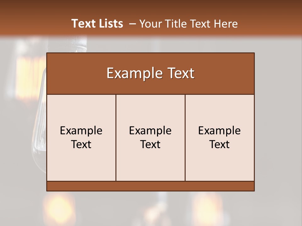 Decoration Beads Lamp PowerPoint Template