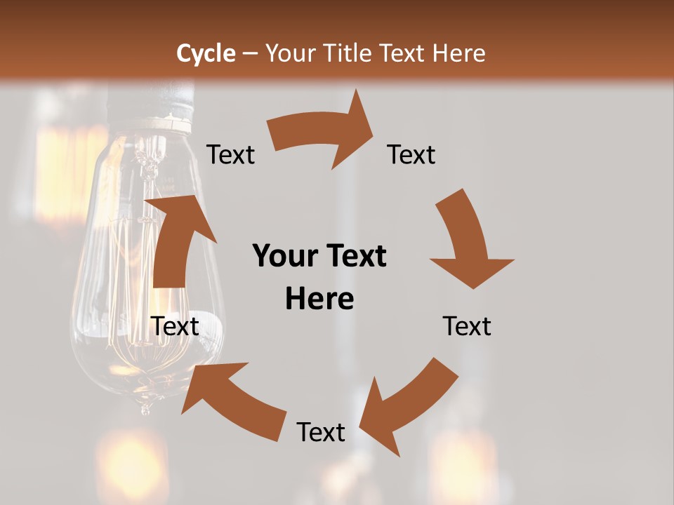 Decoration Beads Lamp PowerPoint Template