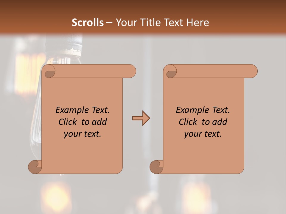 Decoration Beads Lamp PowerPoint Template