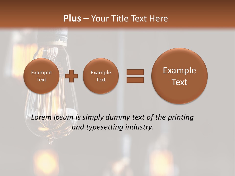 Decoration Beads Lamp PowerPoint Template