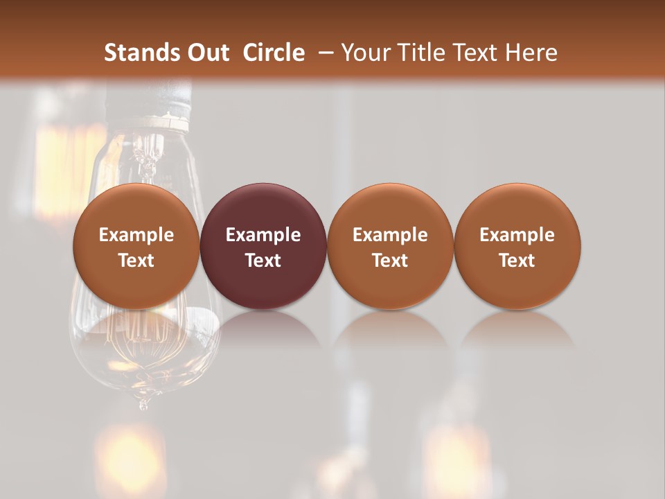 Decoration Beads Lamp PowerPoint Template