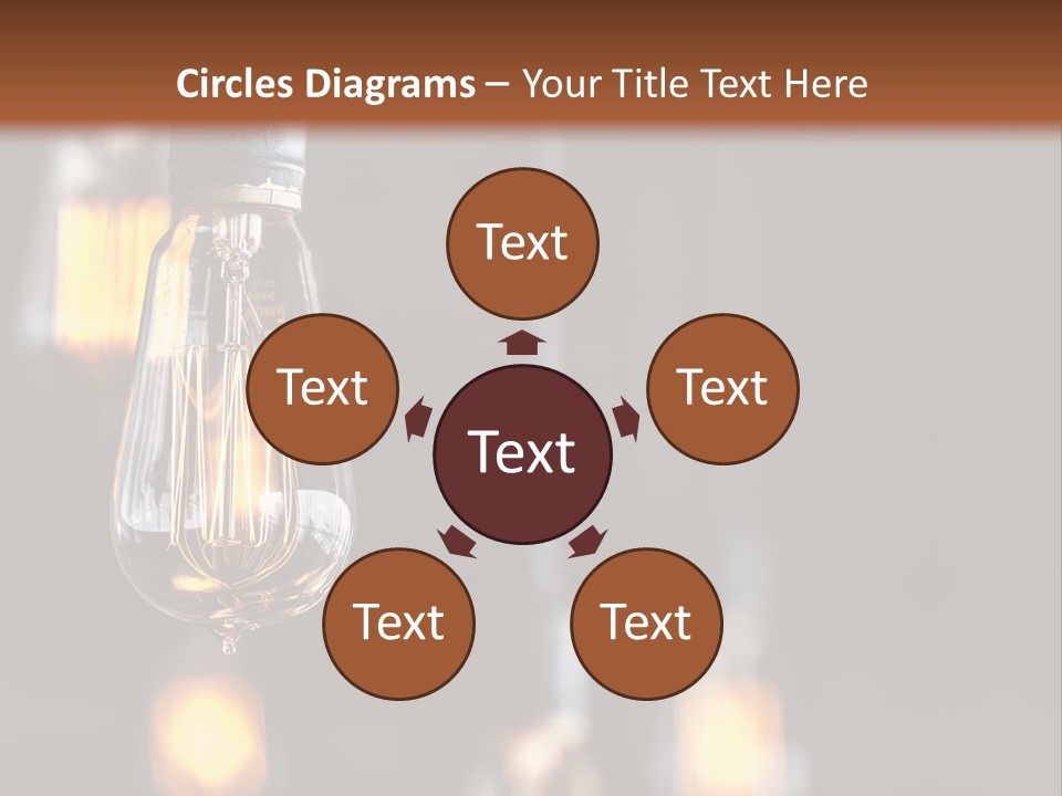 Decoration Beads Lamp PowerPoint Template