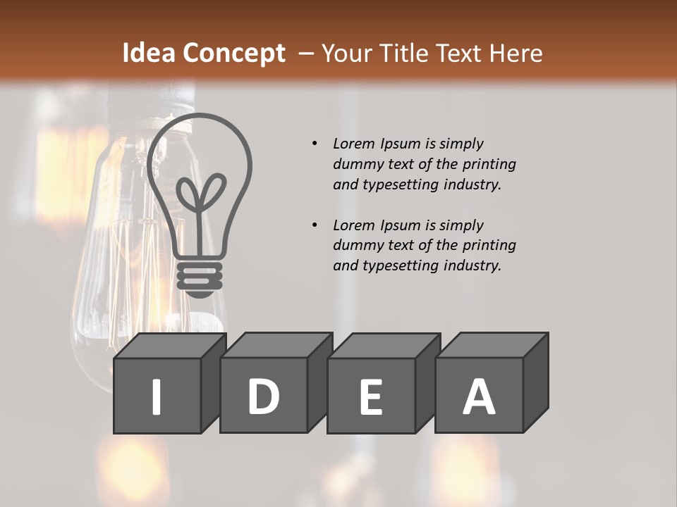 Decoration Beads Lamp PowerPoint Template