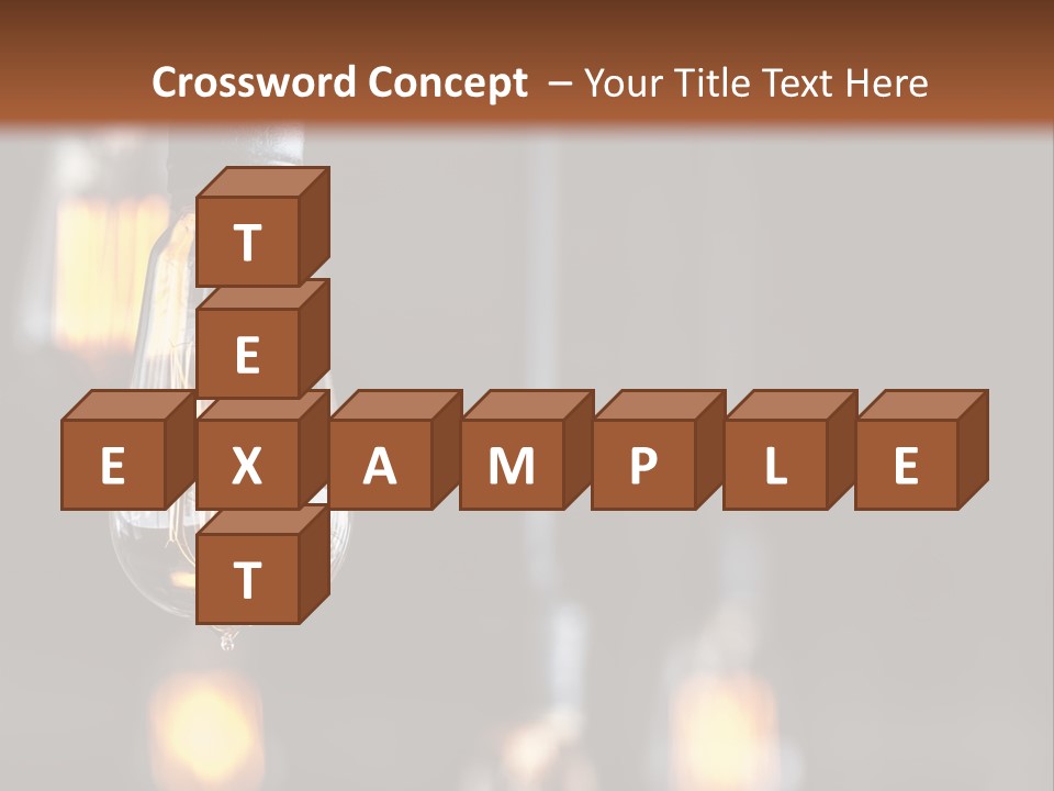Decoration Beads Lamp PowerPoint Template