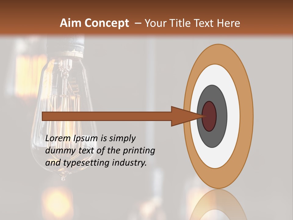 Decoration Beads Lamp PowerPoint Template