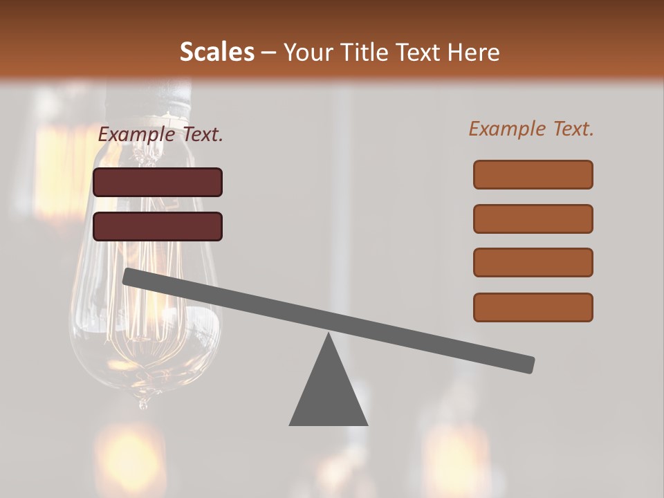 Decoration Beads Lamp PowerPoint Template