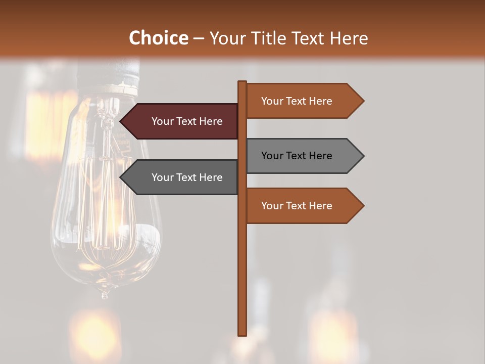 Decoration Beads Lamp PowerPoint Template