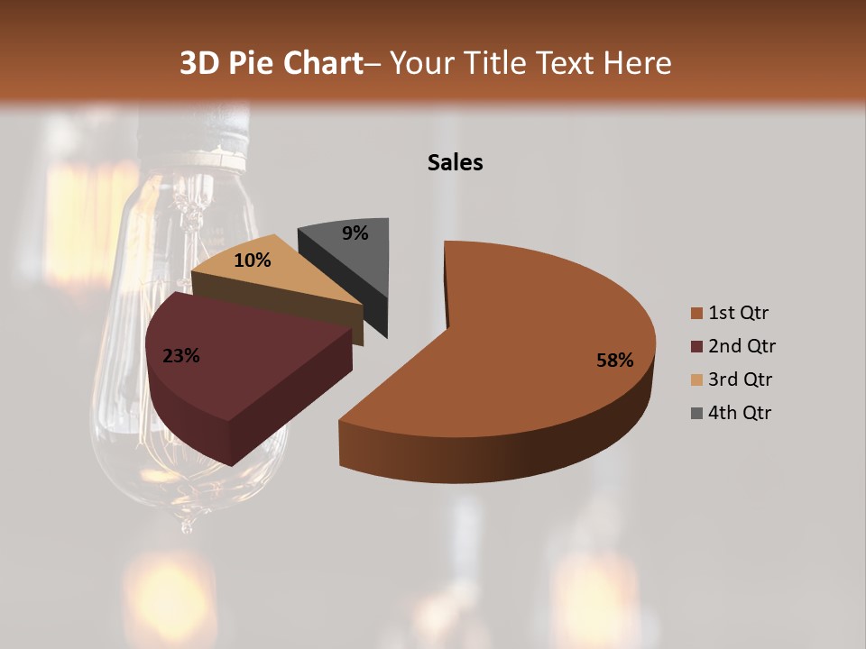 Decoration Beads Lamp PowerPoint Template