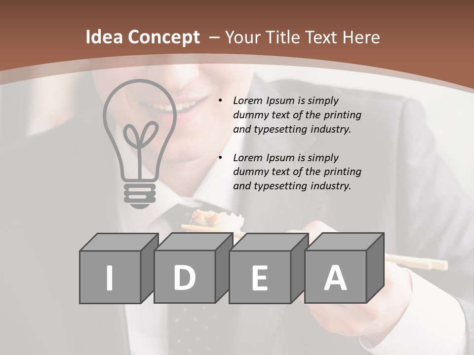 Worker Person Drink PowerPoint Template