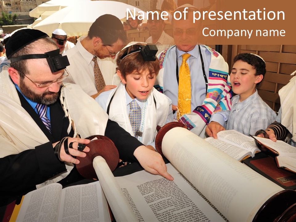 Ceremony Bible Judaism PowerPoint Template