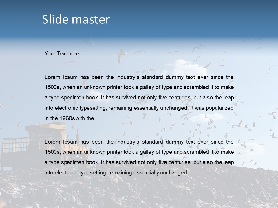 Sky Disposal Blue PowerPoint Template