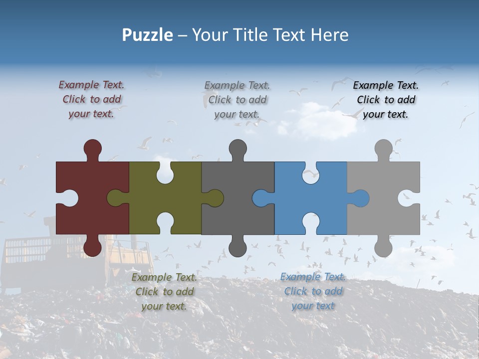 Sky Disposal Blue PowerPoint Template