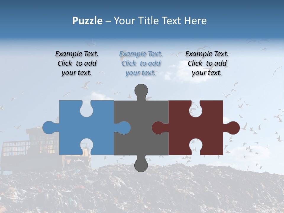 Sky Disposal Blue PowerPoint Template