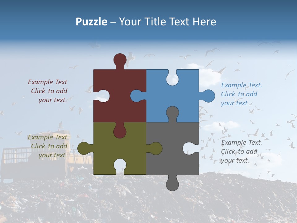 Sky Disposal Blue PowerPoint Template