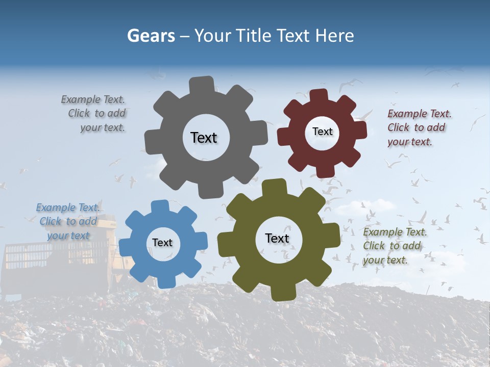 Sky Disposal Blue PowerPoint Template