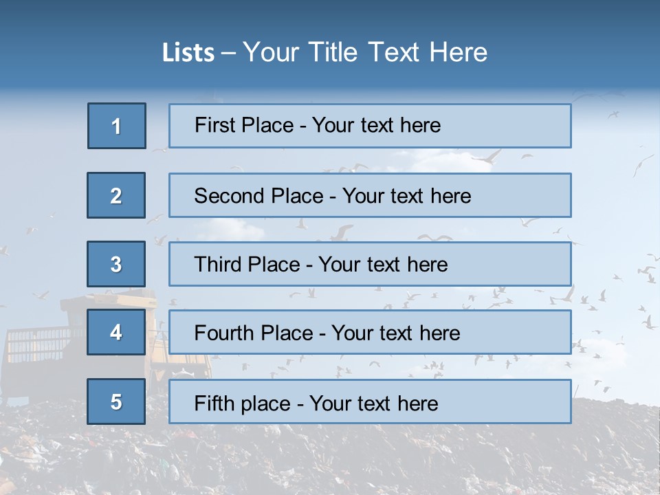 Sky Disposal Blue PowerPoint Template