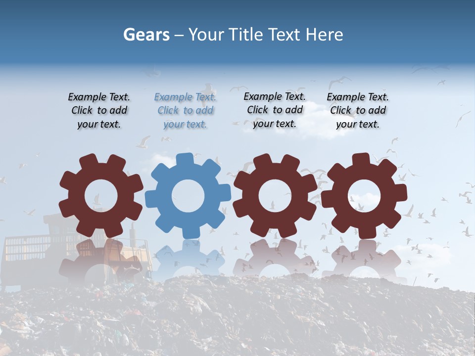 Sky Disposal Blue PowerPoint Template