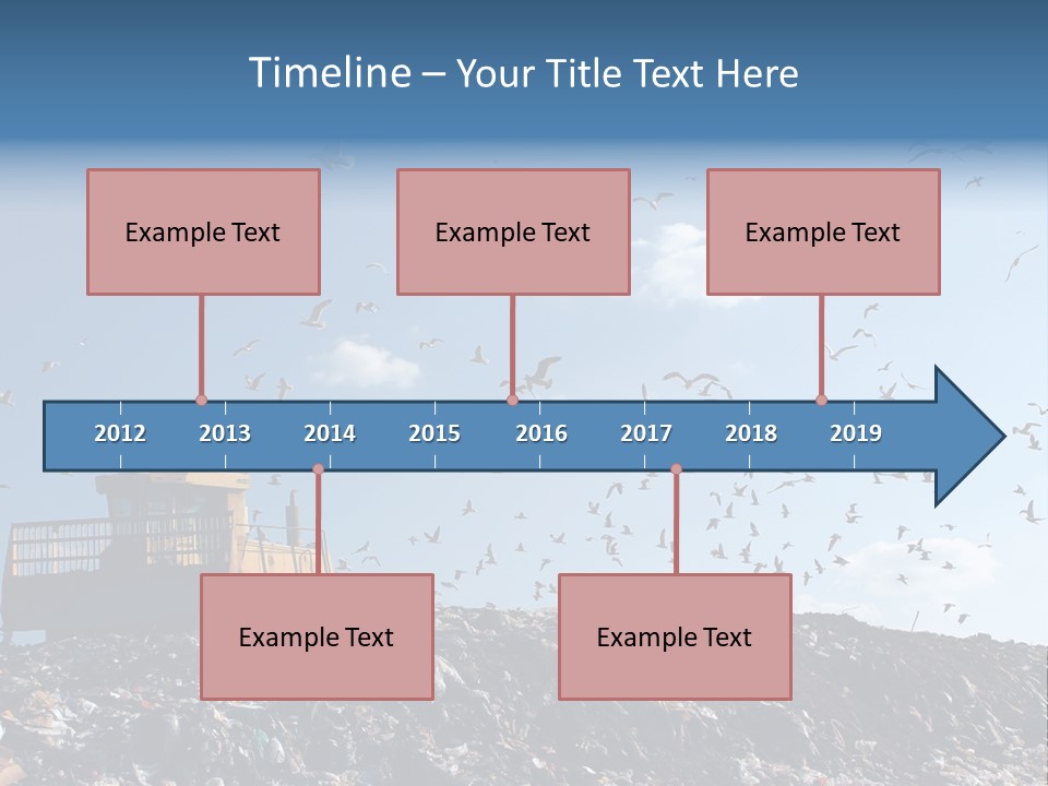 Sky Disposal Blue PowerPoint Template