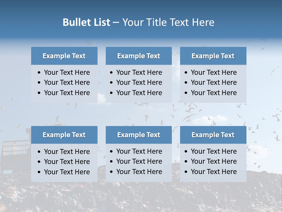 Sky Disposal Blue PowerPoint Template