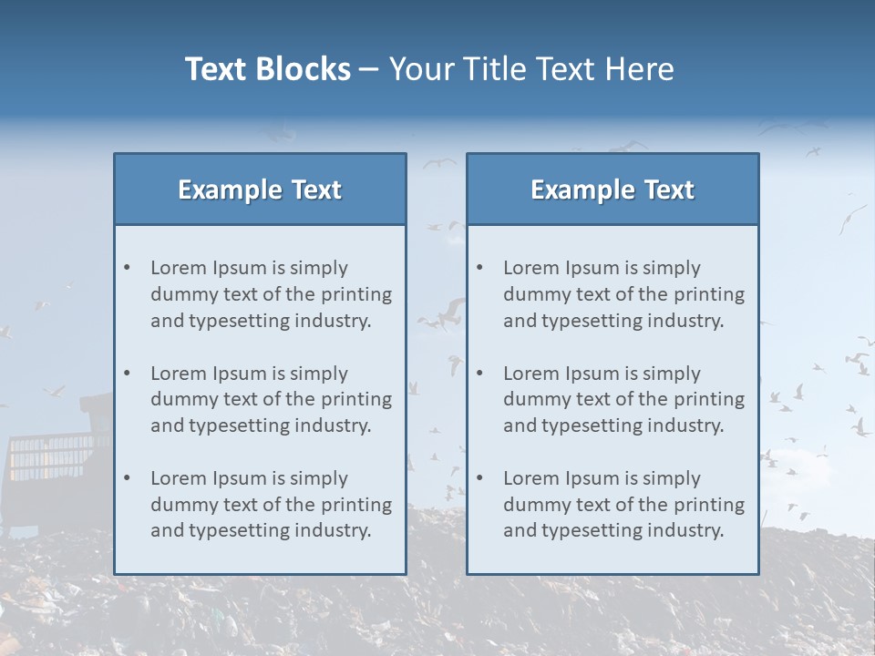 Sky Disposal Blue PowerPoint Template