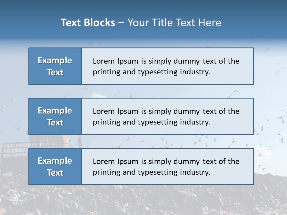 Sky Disposal Blue PowerPoint Template