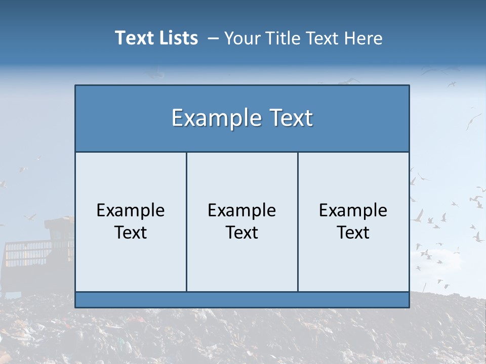 Sky Disposal Blue PowerPoint Template