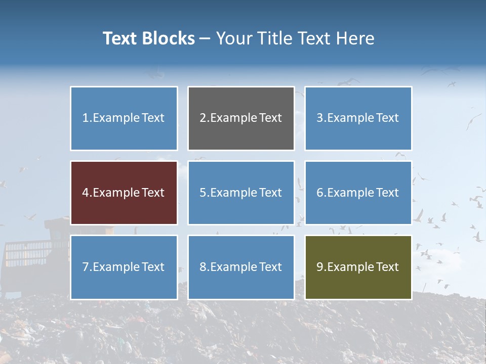Sky Disposal Blue PowerPoint Template