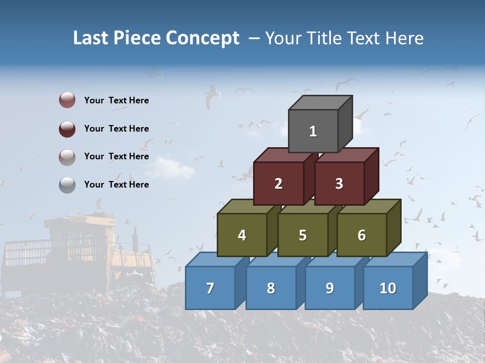 Sky Disposal Blue PowerPoint Template