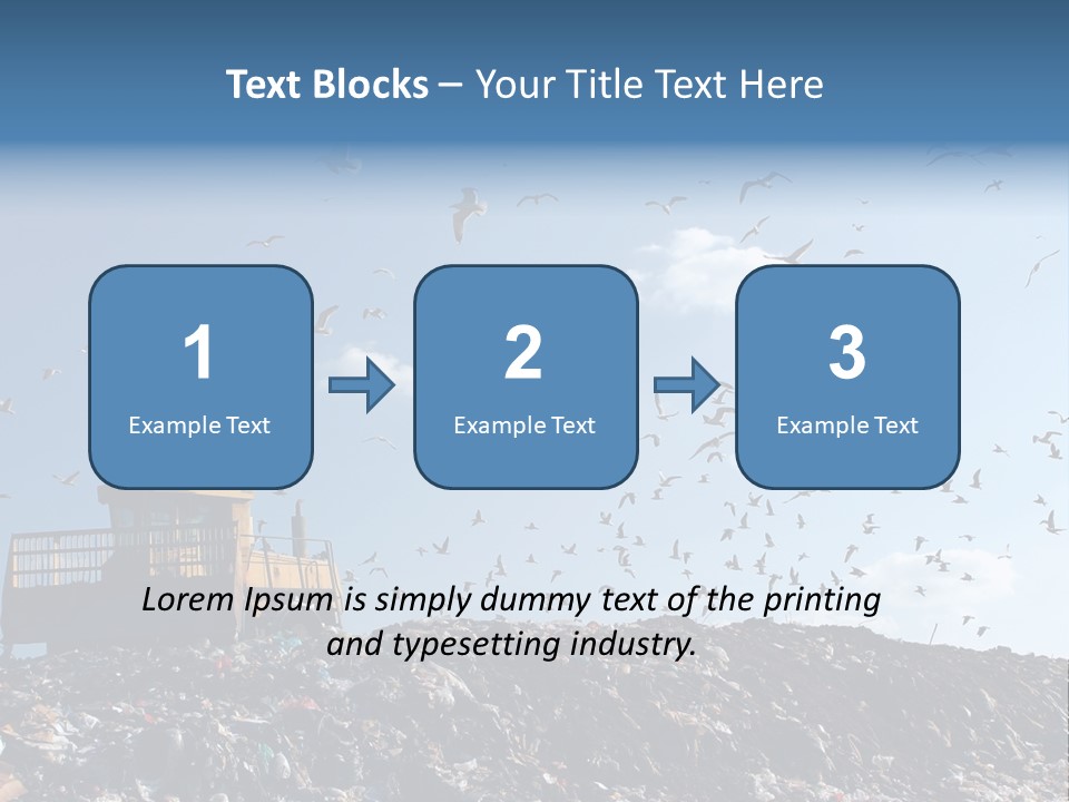 Sky Disposal Blue PowerPoint Template