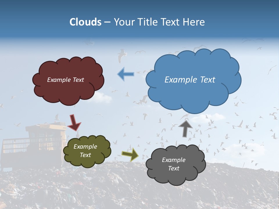 Sky Disposal Blue PowerPoint Template