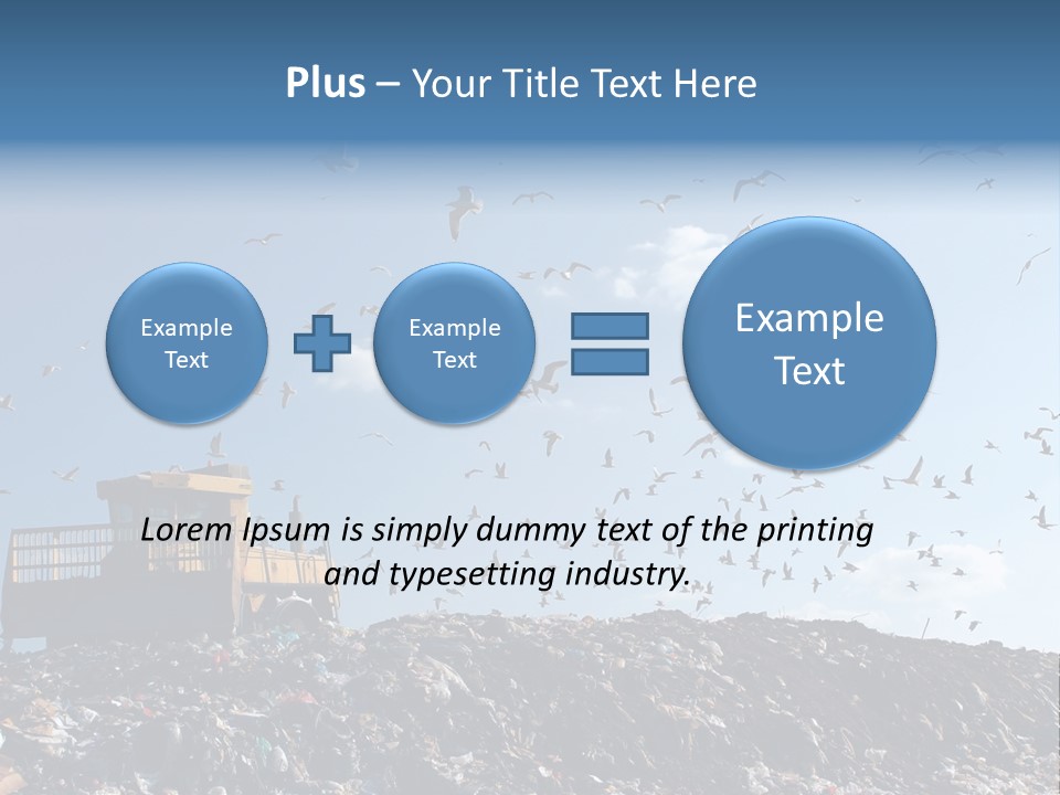 Sky Disposal Blue PowerPoint Template