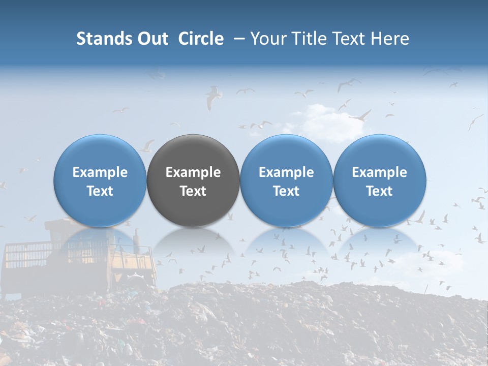 Sky Disposal Blue PowerPoint Template