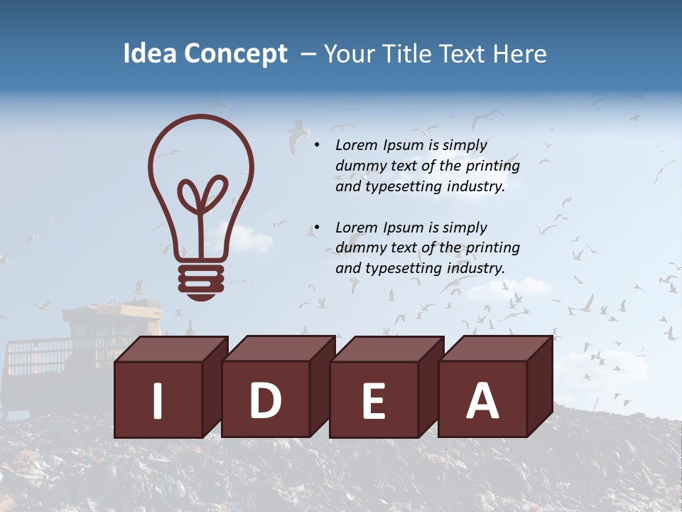 Sky Disposal Blue PowerPoint Template