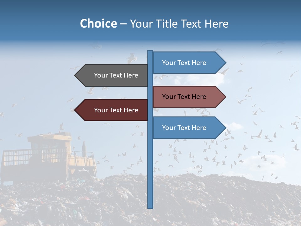Sky Disposal Blue PowerPoint Template