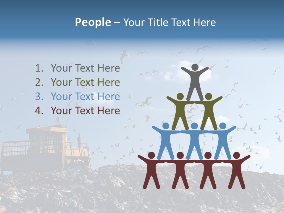 Sky Disposal Blue PowerPoint Template