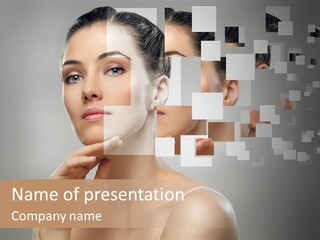 Palm Freshness Eyes PowerPoint Template