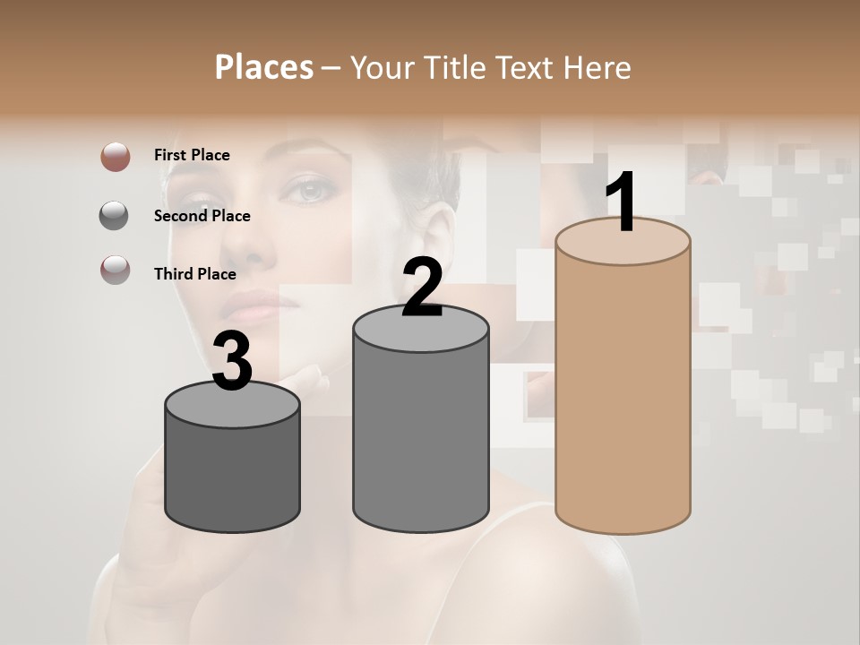 Palm Freshness Eyes PowerPoint Template