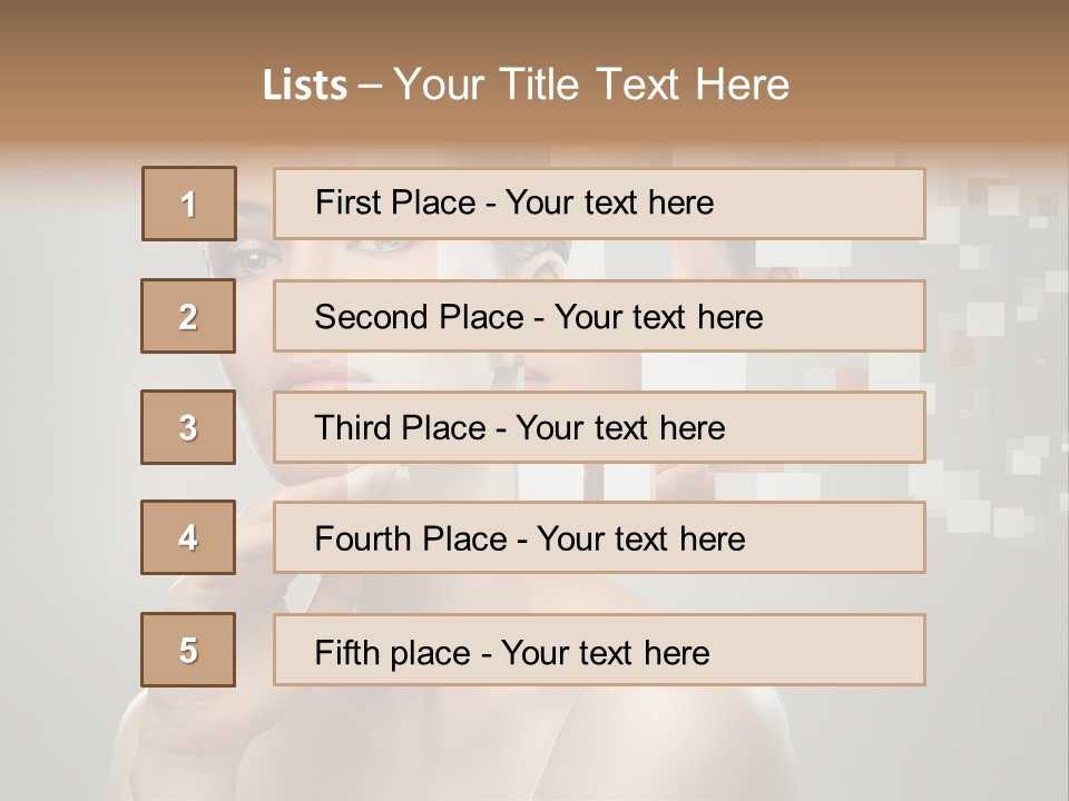 Palm Freshness Eyes PowerPoint Template