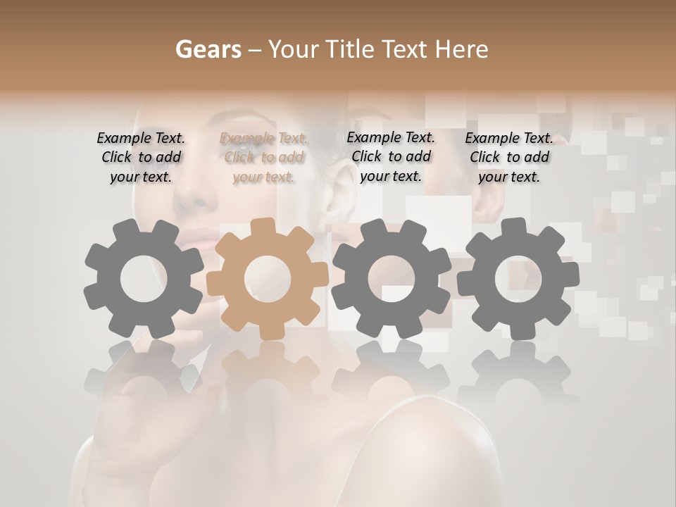 Palm Freshness Eyes PowerPoint Template