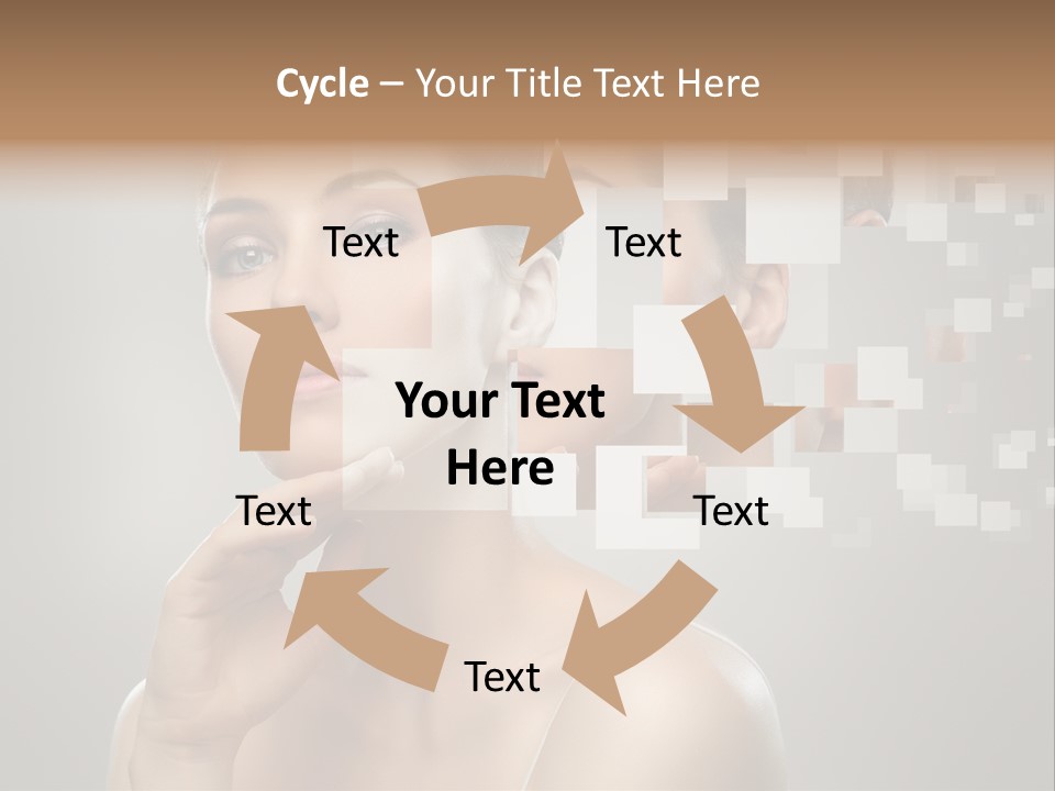 Palm Freshness Eyes PowerPoint Template