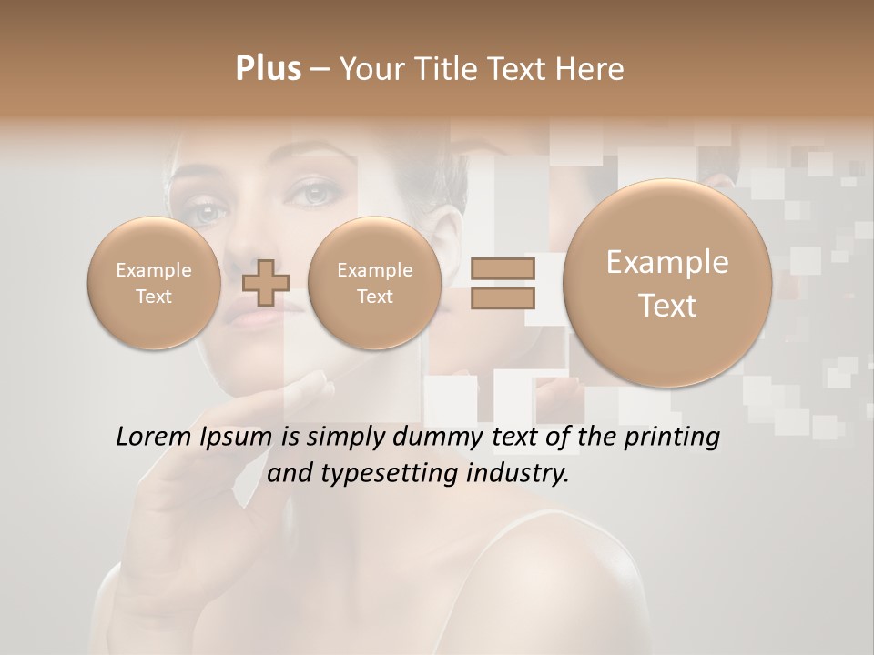 Palm Freshness Eyes PowerPoint Template