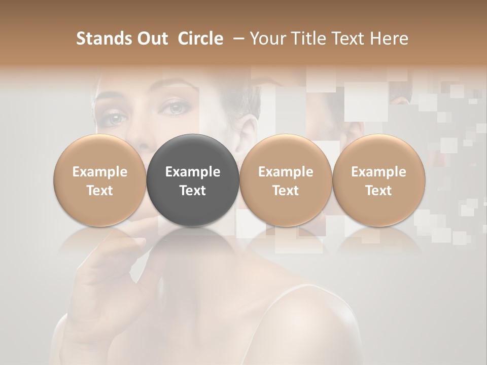 Palm Freshness Eyes PowerPoint Template