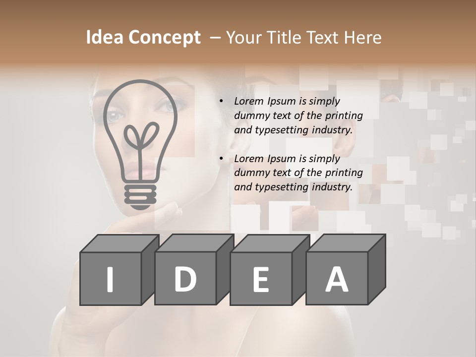 Palm Freshness Eyes PowerPoint Template