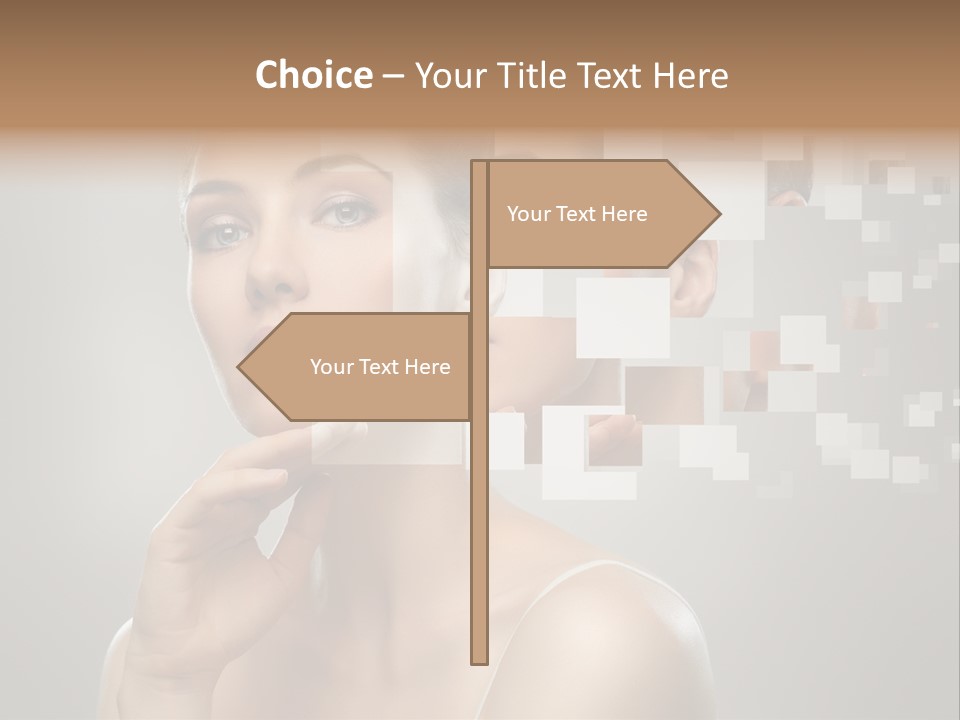 Palm Freshness Eyes PowerPoint Template