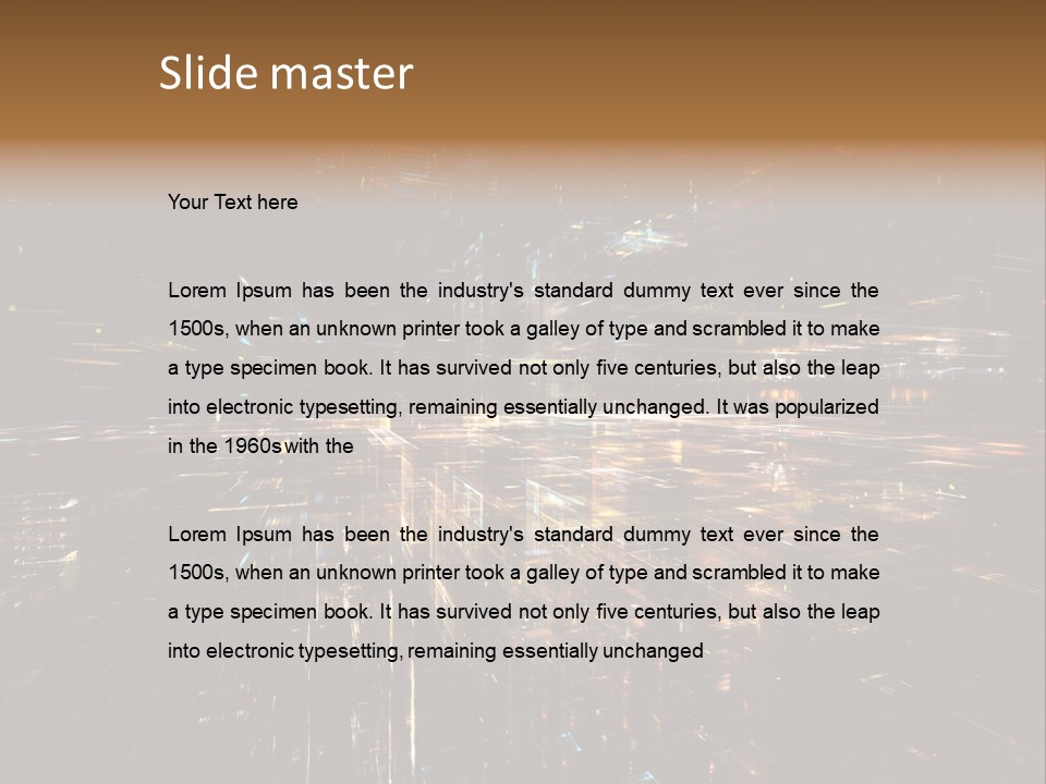 Texture Perspective City PowerPoint Template