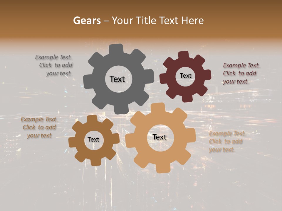 Texture Perspective City PowerPoint Template