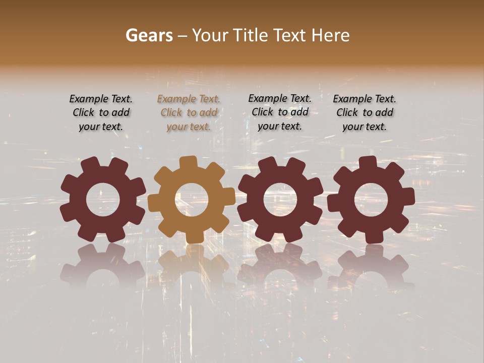 Texture Perspective City PowerPoint Template