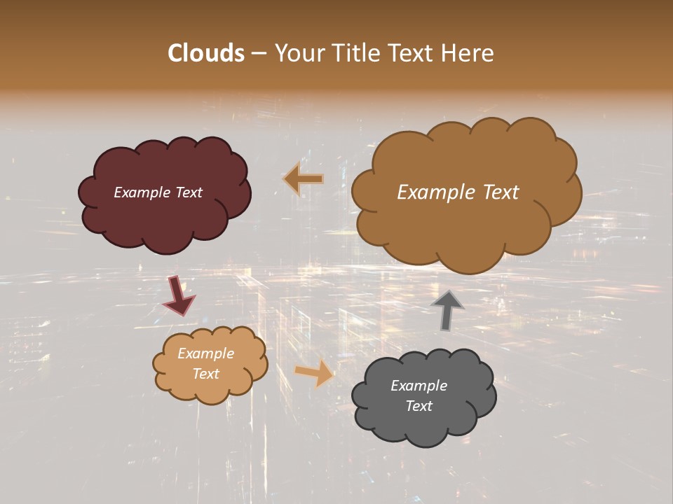 Texture Perspective City PowerPoint Template